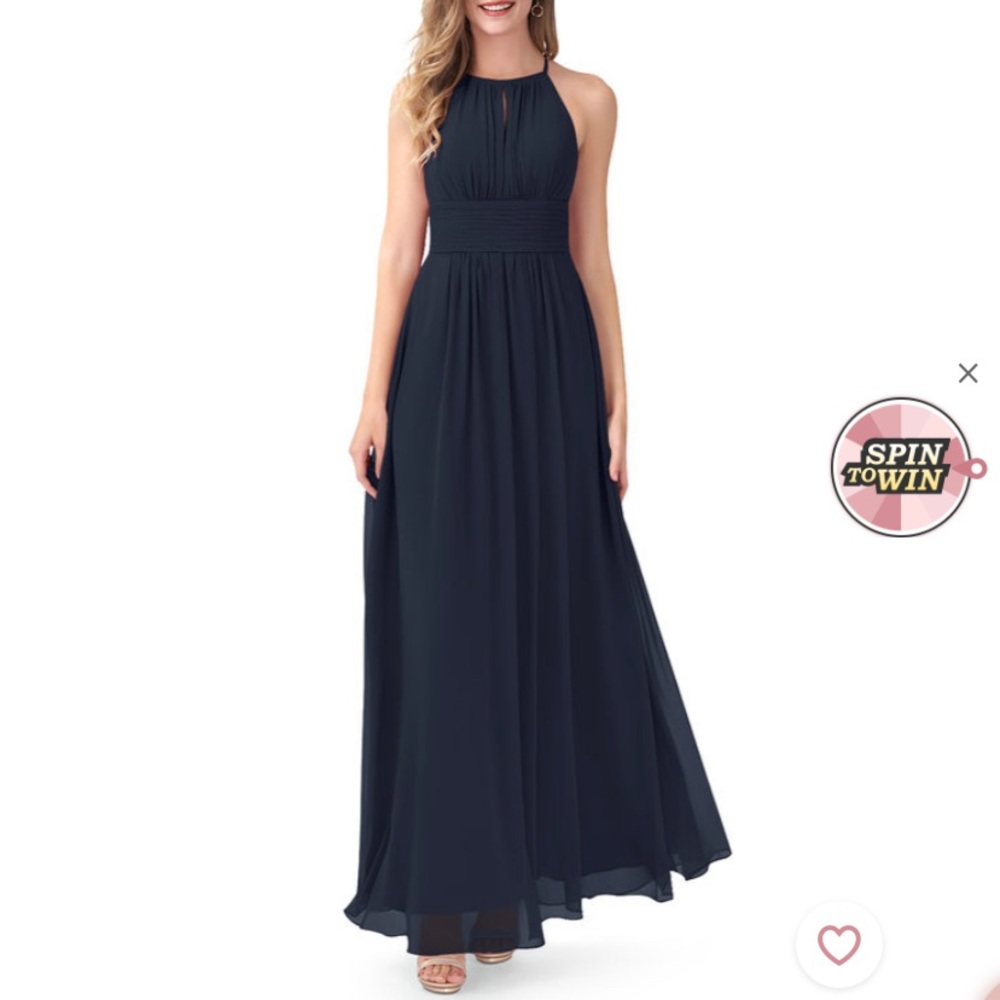 Azazie Bonnie Dark Navy bridesmaid Dress